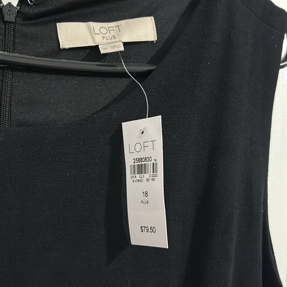 Black sleeveless a line loft plus dress in size 18 - Picture 4 of 7